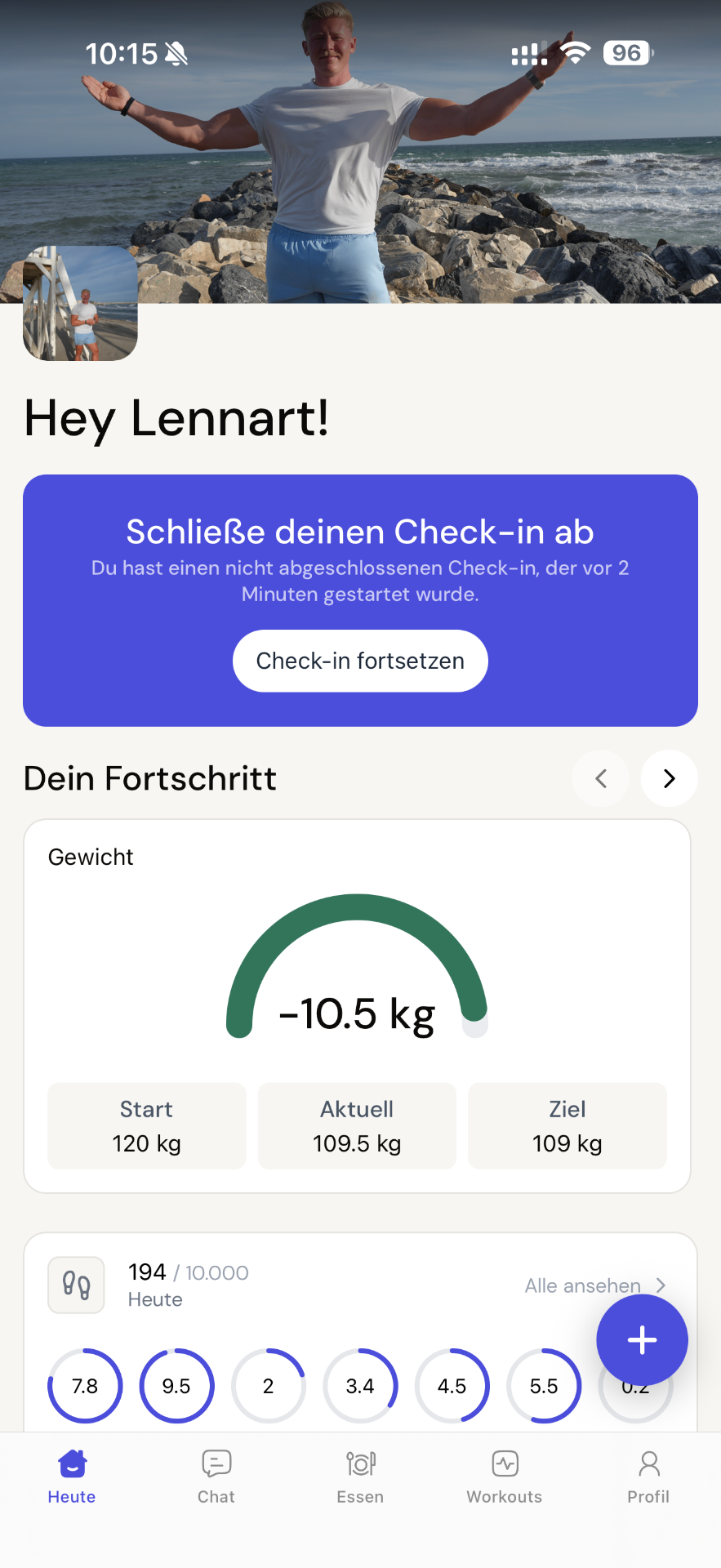 Check-in Screenshot